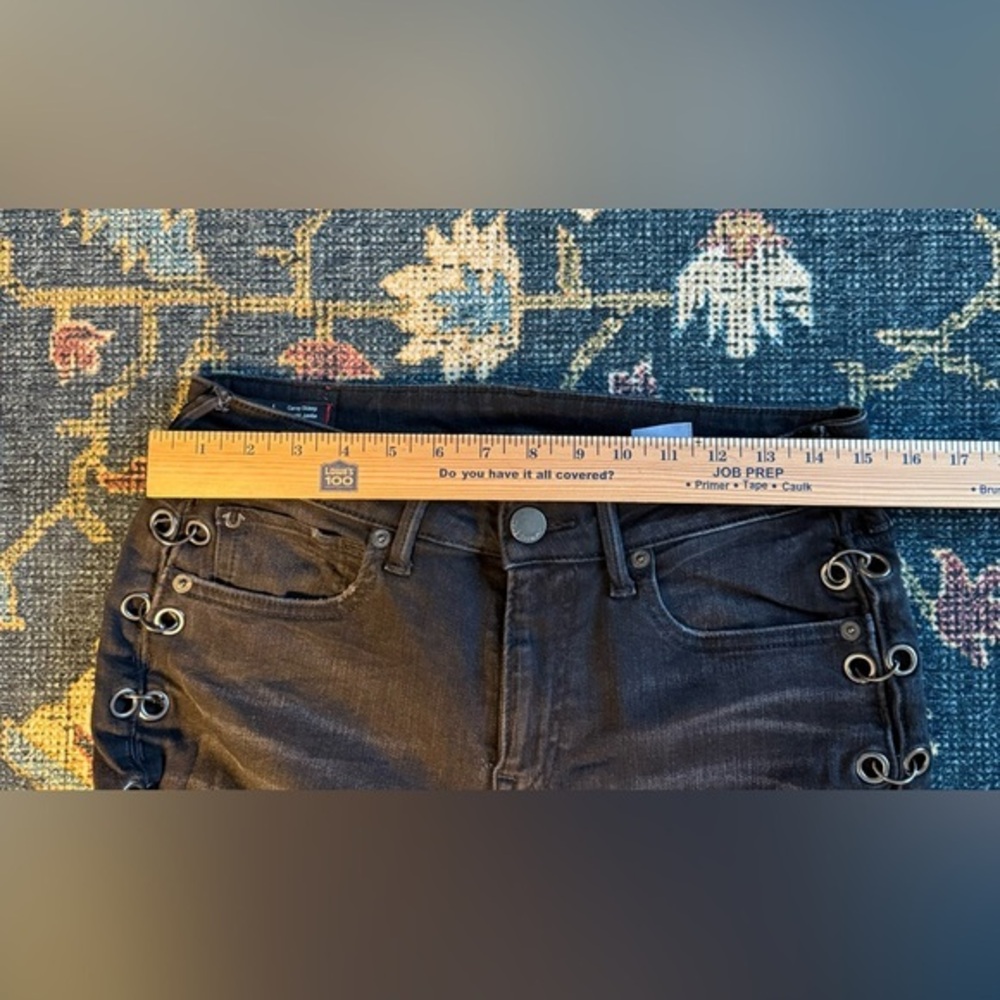 TRUE RELIGION JENNIE BLACK DENIM CURVY SKINNY JEAN‎ WOMENS SIZE 31 - Picture 10 of 10